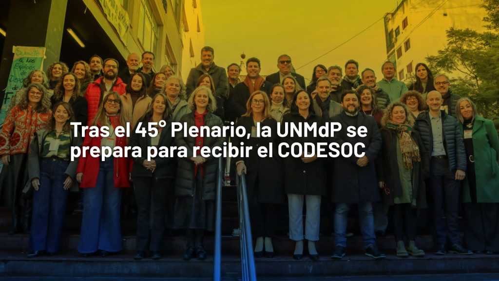 El decano Enrique Andriotti Romanin representando a la UNMdP en el 45° Plenario del CODESOC.