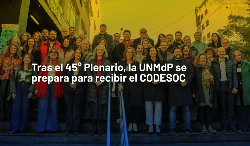El decano Enrique Andriotti Romanin representando a la UNMdP en el 45° Plenario del CODESOC.