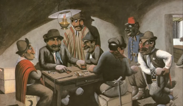 Cartas ilustrando el origen del Truco y la baraja mora