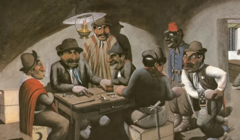 Cartas ilustrando el origen del Truco y la baraja mora